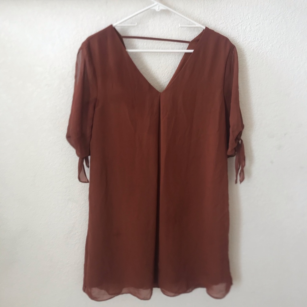 Burnt orange boutique dress